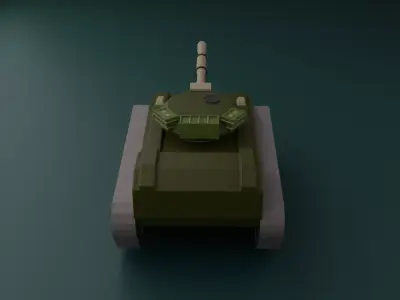 Low Poly Military Tank Free low-poly 3D model