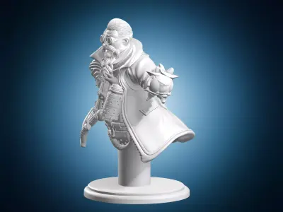 Nesbit Steampunk Bust 3D print model