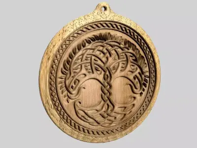 HM Life Tree 001 Keychain 3D print model