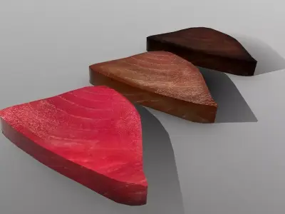 Tuna Steak Low-poly 3D model