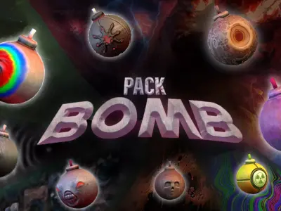 Pack Bomb 2 Low-poly 3D model