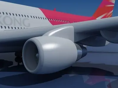 Hong Kong Airlines Airbus 3D model