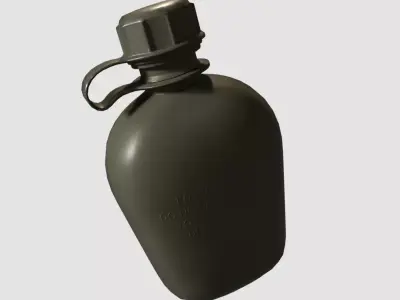 Soldier canteen Low-poly 3D model