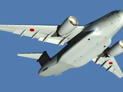 JASDF Kawasaki C-2 Cargo Plane  revised edition 3D model