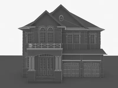 Cottage House 04  Low-poly 3D model