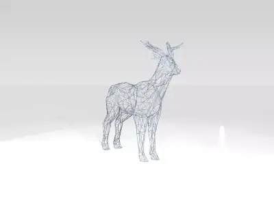 Deer Wireframe 3D model