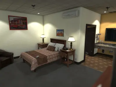 Grand Rock Motel Low-poly 3D model