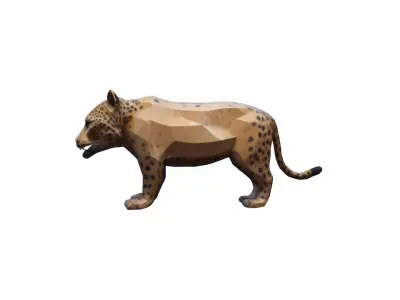 3d Render The Leopard Is A Sleek Powerful Big Cat  3D model