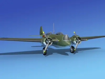 Martin B-10 V10 3D model