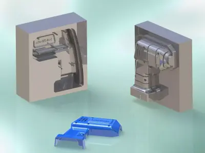 Mold of Plastic Bezel of Cordless Drill Free 3D model