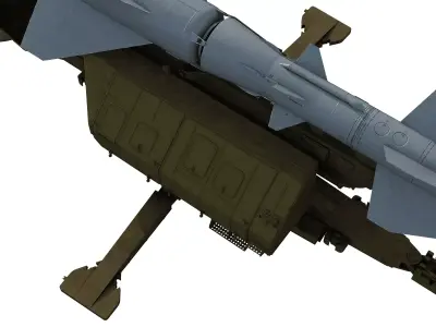 S-75 Dvina-Volhov SA-2 Guideline soviet cold war SAM system Low-poly 3D model