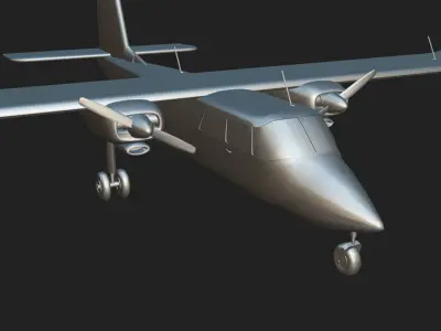Britten-Norman BN-2 Islander Low-poly 3D model