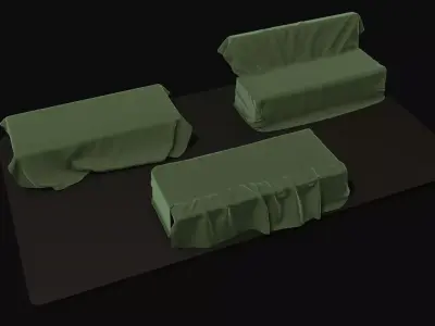 Three tarpaulin covers Free 3D model