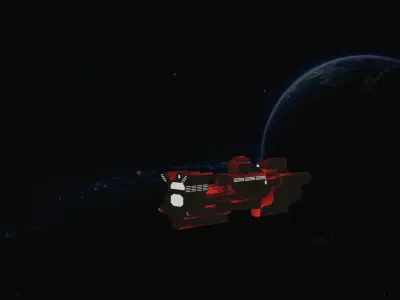 Darkeagle Battle -47 Spaceship Low Poly 3D MODEL Low-poly 3D model