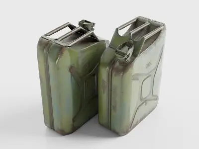 An old German canister Free low-poly 3D model