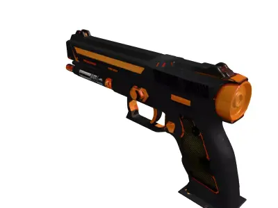 SciFi Pistol with Glowing Core 3D model