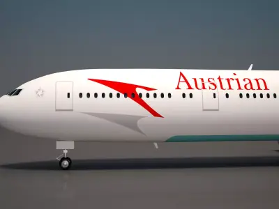 Autrian Airlines Boeing 777 300 ER 3D model