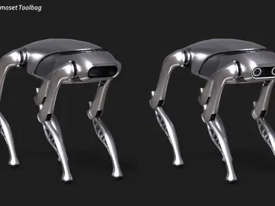 Robot Dog Low-poly 3D model