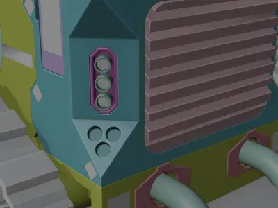 spacecraft vehicle Low-poly 3D model