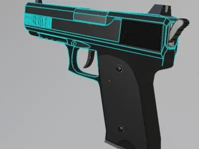 Low Poly Pistol Free low-poly 3D model