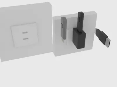 USB Part Pack Low-poly 3D model