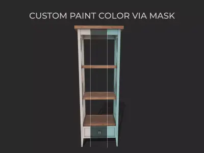 Ladder Shelf Low-poly 3D model