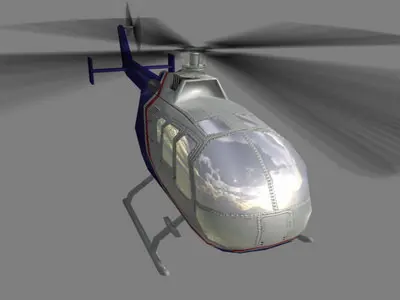 Bo105 V5 Helicoopter Low-poly 3D model