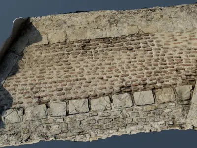 scanminicobble01 close up of cobblestone street 3D model