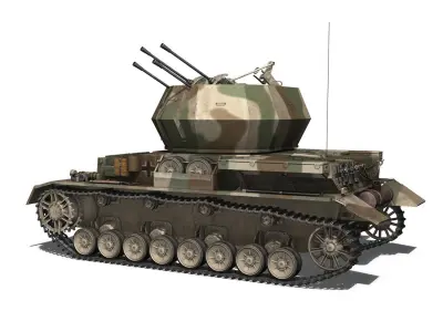 Flakpanzer IV - Wirbelwind - sPz Jg Abt 654 3D model