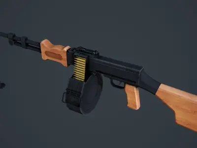 RPD Low Poly Mobile Ready Low-poly 3D model