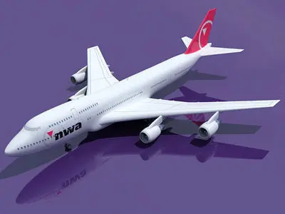 Boeing 747 North West V2 3D model
