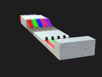 Sence for cartoon 3D model