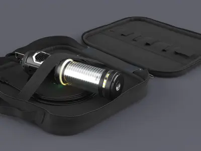 Portable Insect Repellent Kit in Hard Case Black 3D model