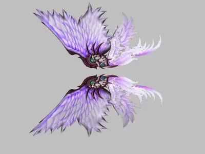 Purple Wing Low-poly 3D model