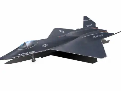 Northrop YF-23 Stealth Fighter Jet Low-poly PBR Low-poly 3D model