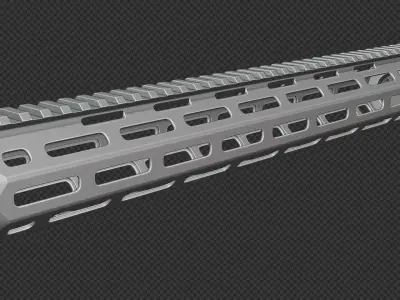 AR-15 KAC URX4 145Inch M-LOK Handguard Low-poly 3D model