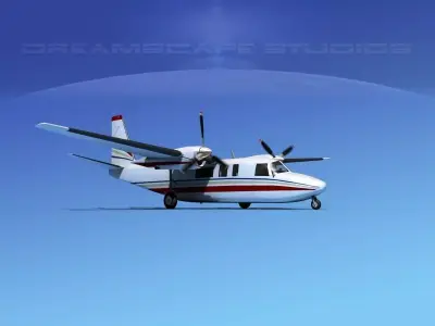 Rockwell Turbo Commander 690 V12 3D model