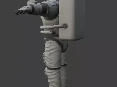 Realistic Astronaut Space Suit 3D model 7