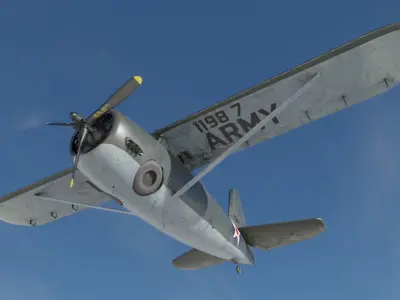 Curtiss Owl - WW2 Plane Low-poly 3D model