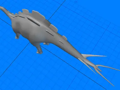 Wuerhosaurus Dinosaur 3D model