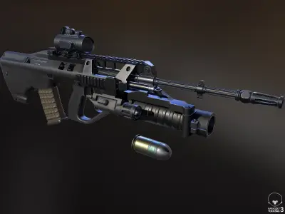 EF88 Rifle Low-poly 3D model