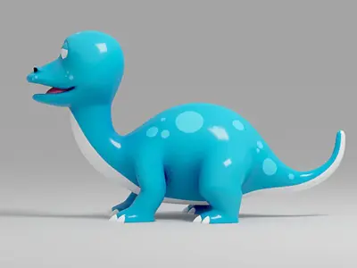 Dinosaur cartoon 3 3D model
