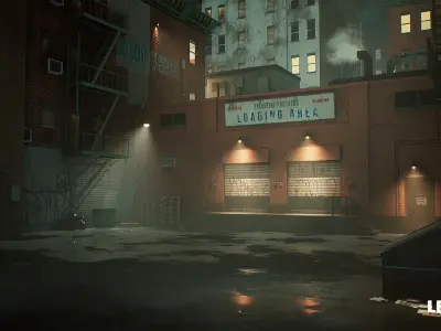 Alley Streets Mega Bundle Low-poly 3D model