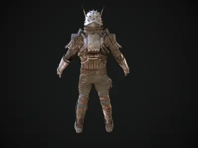 Skull armor 2 Low-poly 3D model