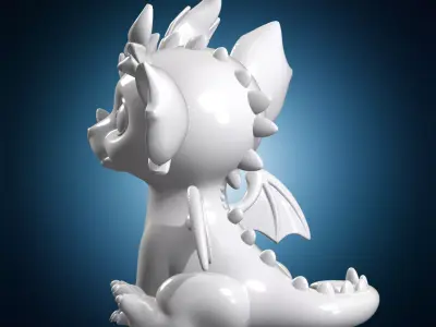Lemon Dragon Fantasy Creature 3D Print Model 3D print model