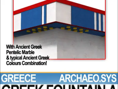 Ancient Greek Fountain A 3D model