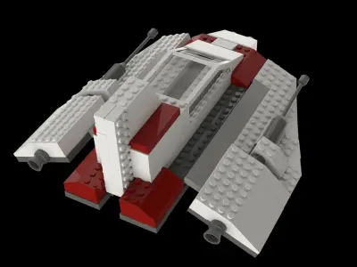 Lego starship Free low-poly 3D model