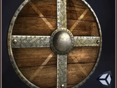 3 Targe Shields Low-poly 3D model