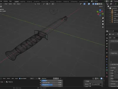 knife Free low-poly 3D model