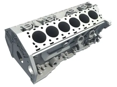 V12 Engine Block 3D model